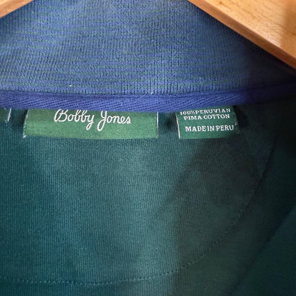 Bobby Jones Mens 1/4 Zip Golf Pullover Mock Collar Long Sleeve Green Size Large - Picture 8 of 9